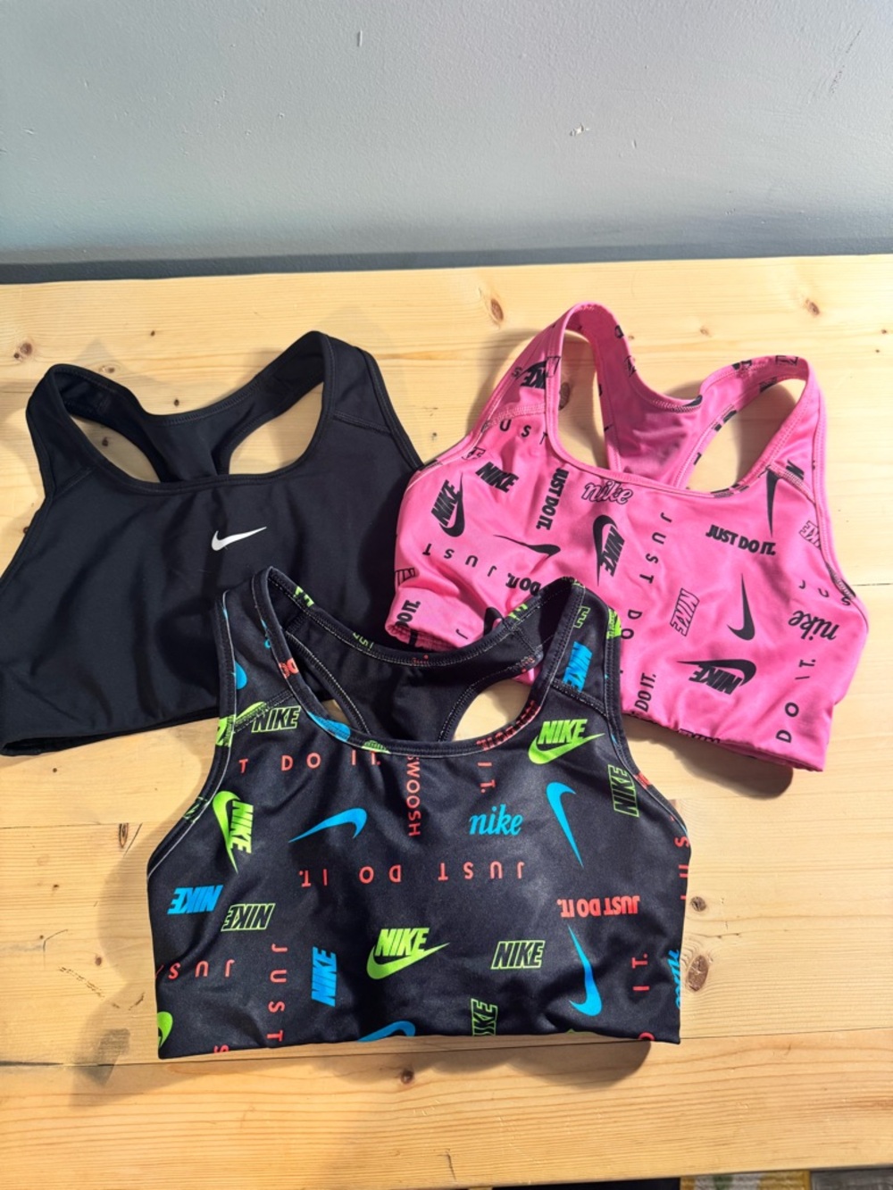 Nike Women’s Sports Bras - Black, Pink, Neon Accents